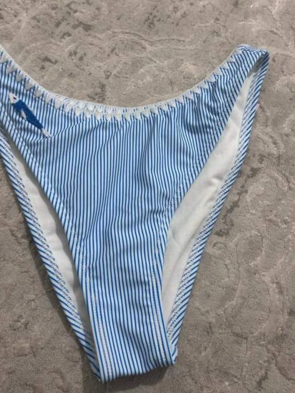 Women's Sardine Applique Striped Low-Rise Bikini Bottom - Wild Fable M.  NWT.